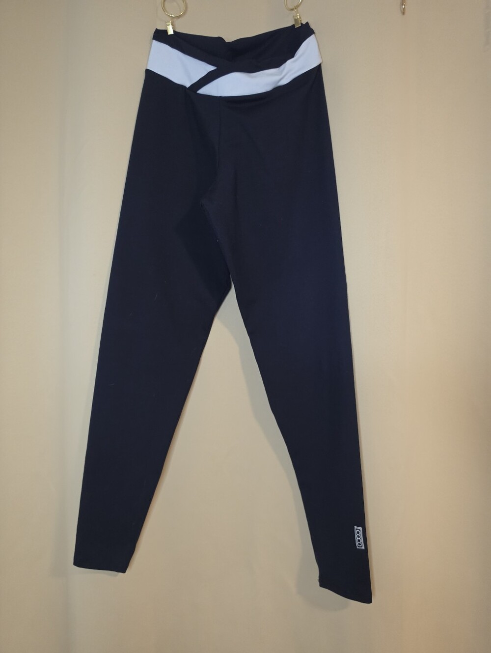 COCO Black Leggings with Logo Patch
